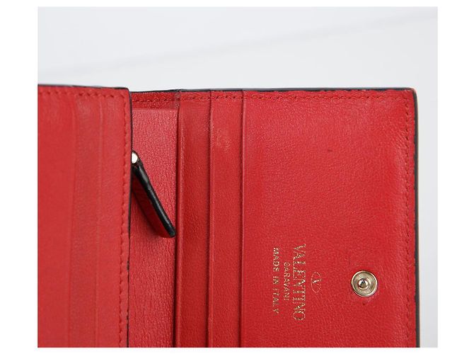 Valentino Cartera compacta Rockstud en piel roja - vista 18