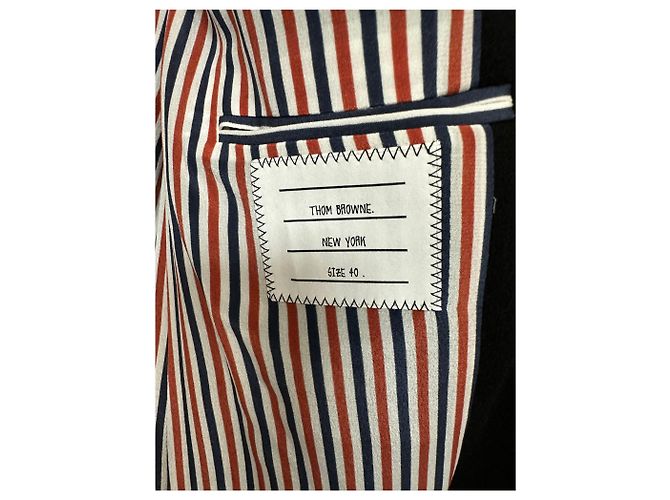 Thom Browne Abrigo Chesterfield con abertura trasera de cachemira Plata - vista 7