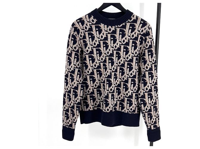 Dior Pull en maille jacquard Oblique Bleu - vue 2