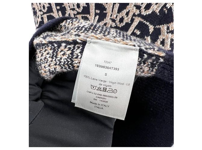 Dior Pull en maille jacquard Oblique Bleu - vue 6