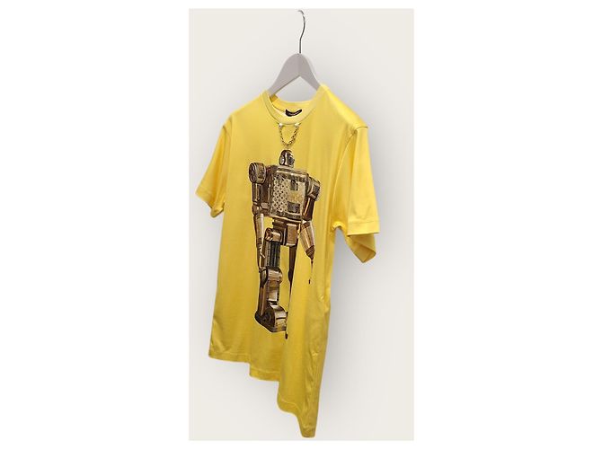 Louis Vuitton Gelbes Kurzarm-T-Shirt mit Monogramm-Roboter - Ansicht 2