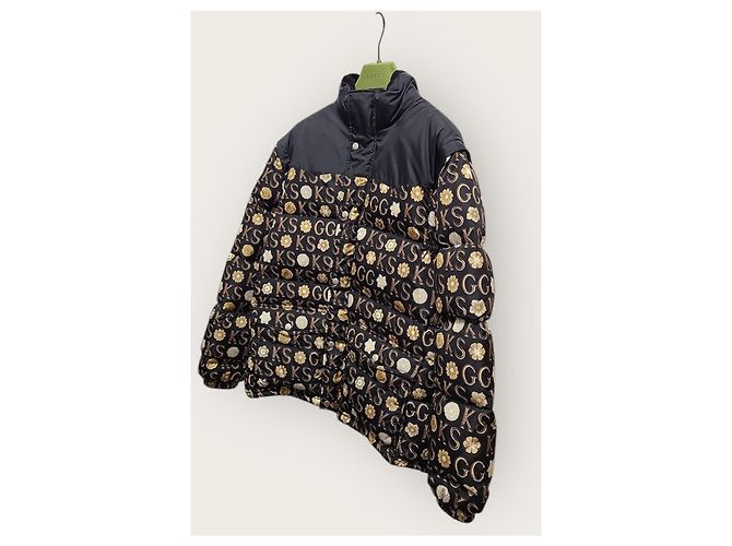 Gucci Giacca puffer Black Scott Printed Nero - vista 2