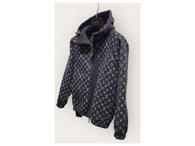 Louis Vuitton Giacca con cappuccio in jacquard monogrammato reversibile Marrone - vista 2