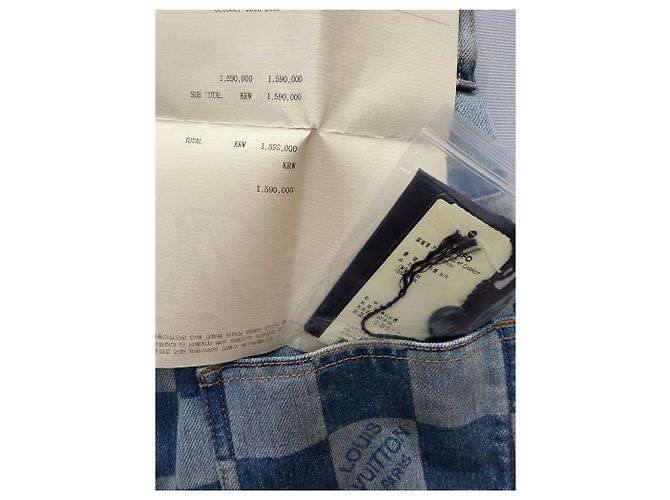 Louis Vuitton Pantalones de denim Damier Multicolor - vista 8