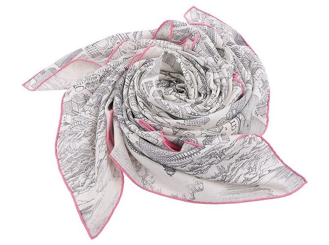 Hermès Xale Cavalier Branco - vista 8