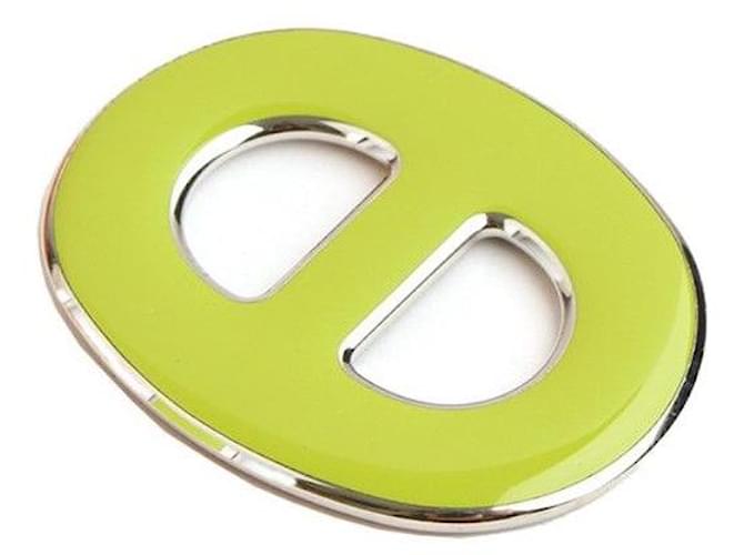 Ring Hermès Anello per sciarpa Chandale Silver-Black Yellow-Green Verde - vista 2