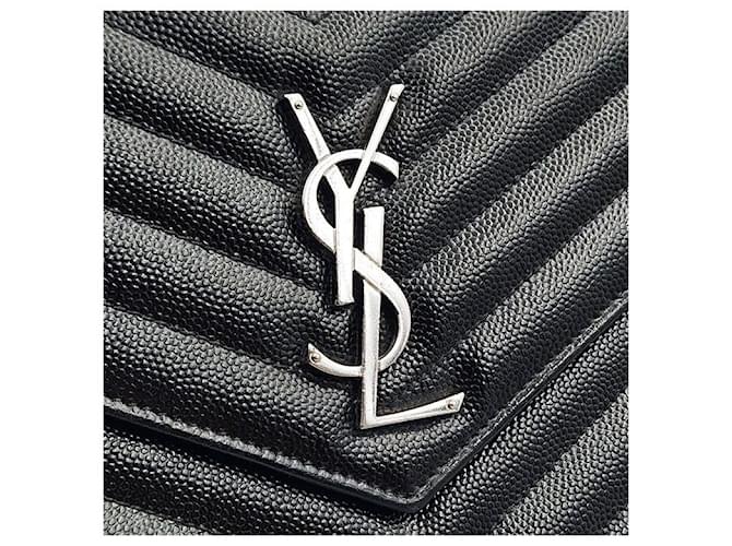 Saint Laurent Borsa a tracolla Cassandra Monogram Chain Nero - vista 7
