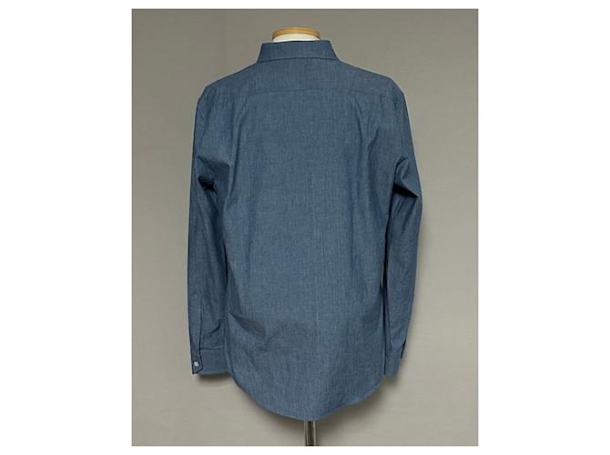 Céline Triomphe Baumwoll-Chambray-Hemd Blau - Ansicht 2