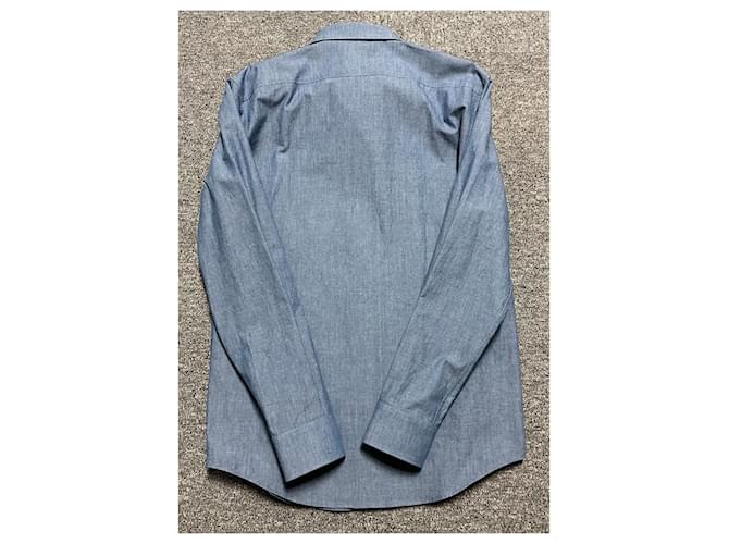 Céline Triomphe Baumwoll-Chambray-Hemd Blau - Ansicht 4
