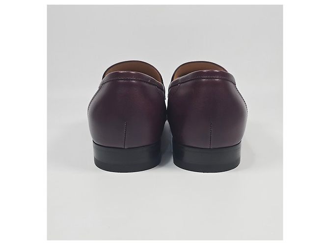 Gucci Mocassino in pelle con morsetto Rosso - vista 4