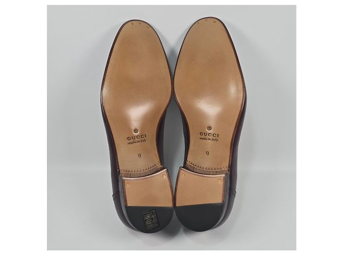 Gucci Mocassino in pelle con morsetto Rosso - vista 8