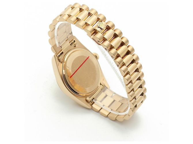 Rolex Orologio in oro da uomo Day-Date, quadrante romano oro champagne opaco D'oro - vista 17