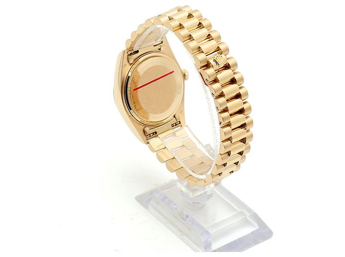 Rolex Orologio in oro da uomo Day-Date, quadrante romano oro champagne opaco D'oro - vista 5