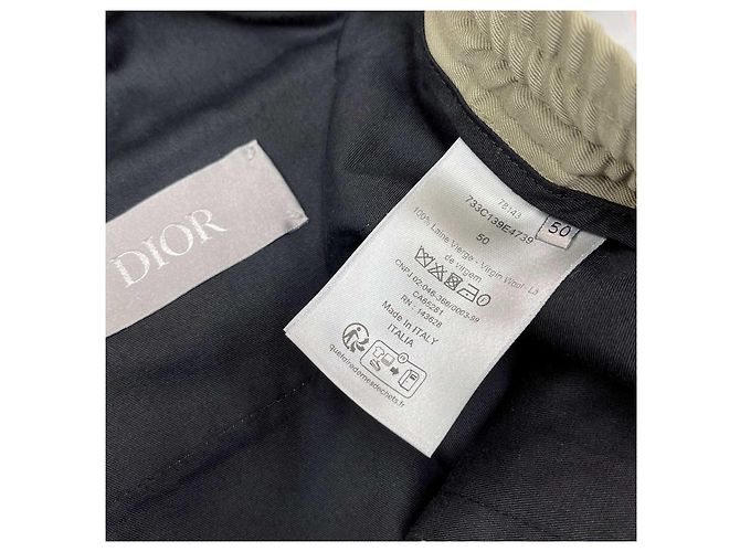 Dior Wool Track Pants Khaki Brown - view 10