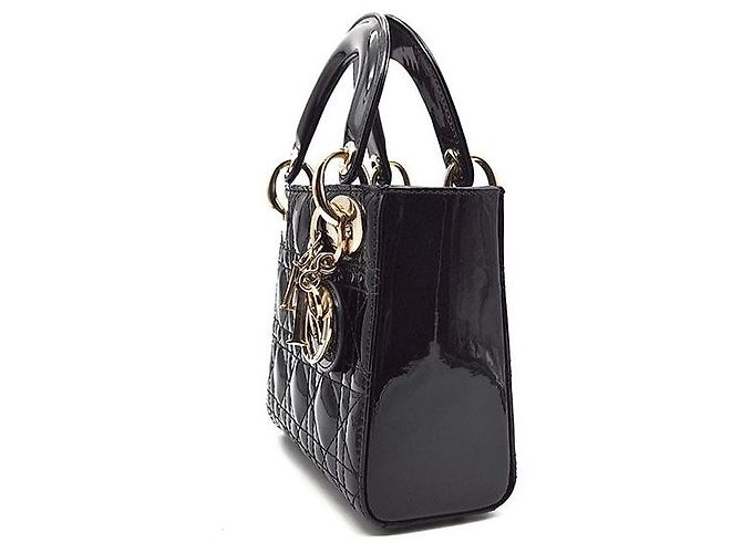 Borsa Lady Patent Christian Dior Nero - vista 2
