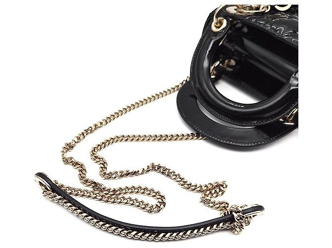 Borsa Lady Patent Christian Dior Nero - vista 5