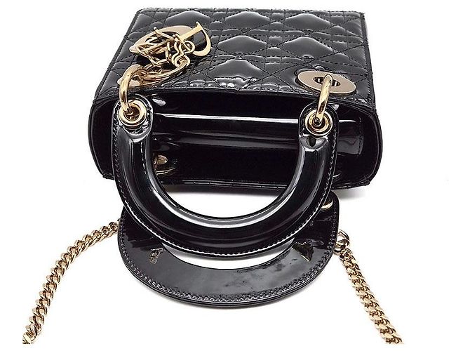 Borsa Lady Patent Christian Dior Nero - vista 6