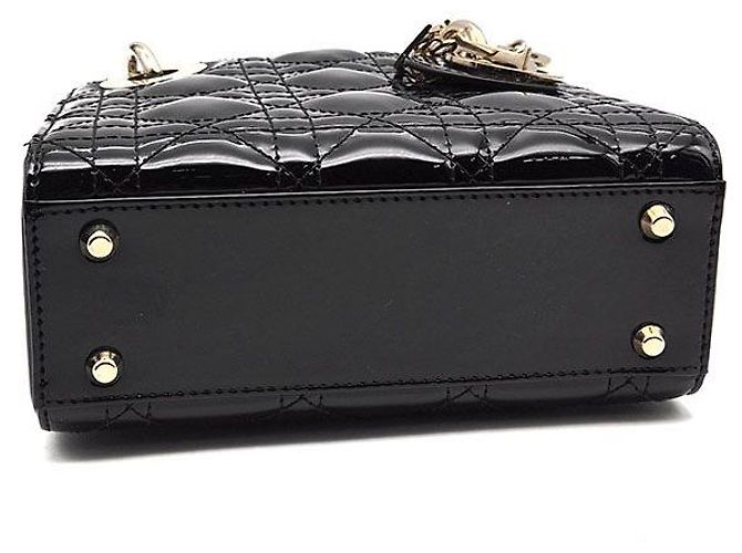 Borsa Lady Patent Christian Dior Nero - vista 7