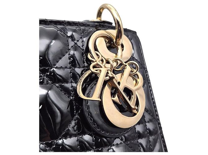 Borsa Lady Patent Christian Dior Nero - vista 8
