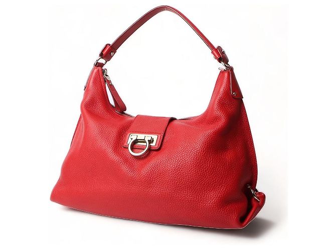 Salvatore Ferragamo Panisha Silver Gancini Shoulder Argento - vista 2