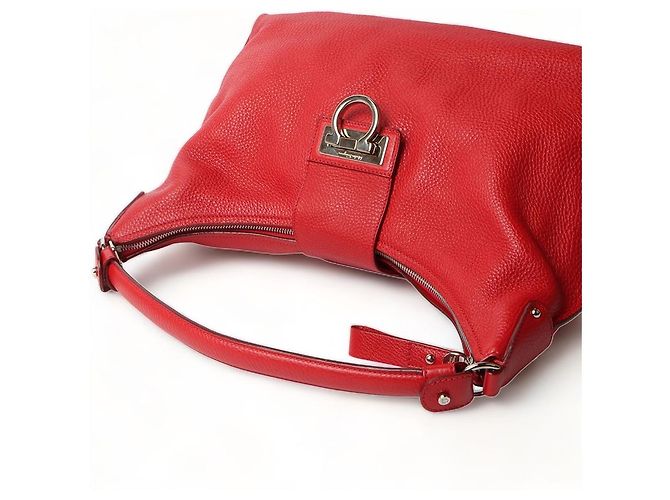 Salvatore Ferragamo Panisha Silver Gancini Shoulder Argento - vista 4