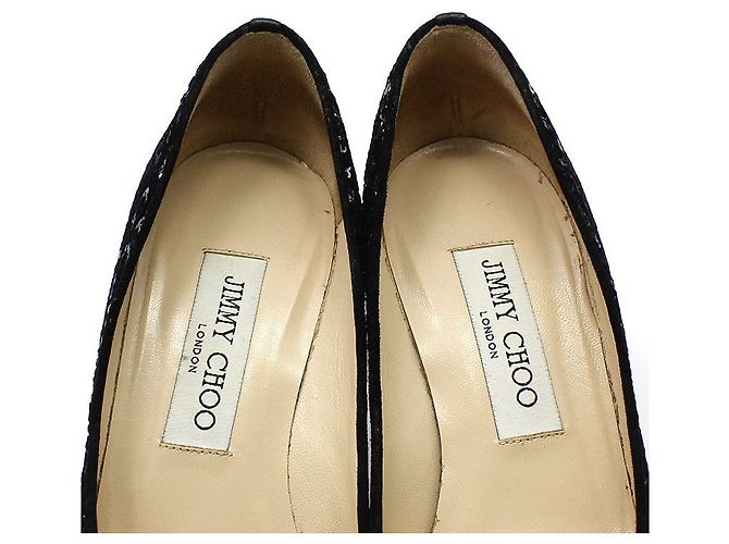 Jimmy Choo Décolleté con tacco alto in velluto e paillettes Marrone - vista 10