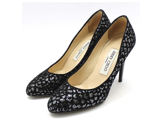 Jimmy Choo Décolleté con tacco alto in velluto e paillettes Marrone - vista 2