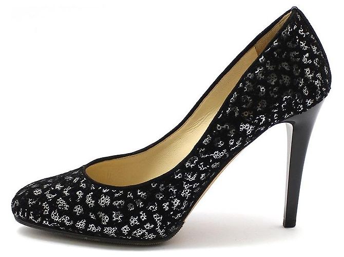 Jimmy Choo Décolleté con tacco alto in velluto e paillettes Marrone - vista 3