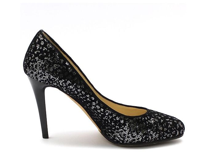 Jimmy Choo Décolleté con tacco alto in velluto e paillettes Marrone - vista 4