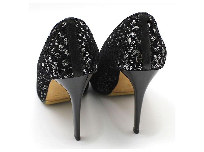 Jimmy Choo Décolleté con tacco alto in velluto e paillettes Marrone - vista 5