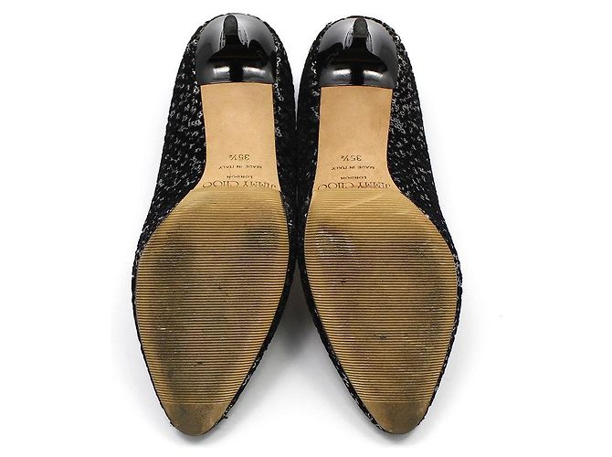 Jimmy Choo Décolleté con tacco alto in velluto e paillettes Marrone - vista 6