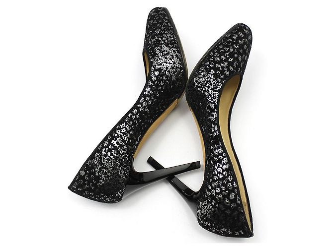 Jimmy Choo Décolleté con tacco alto in velluto e paillettes Marrone - vista 7