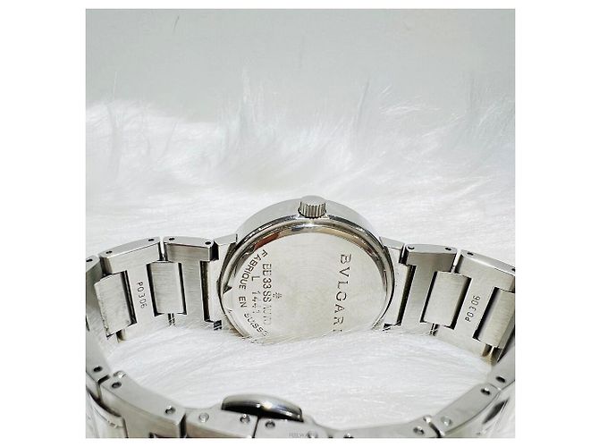 Bulgari Unisex-Uhr mit Perlmuttzifferblatt und Diamanten Weiß - Ansicht 6