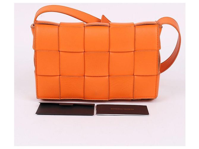 Bottega Veneta Piccola borsa a tracolla Cassette Arancione - vista 12