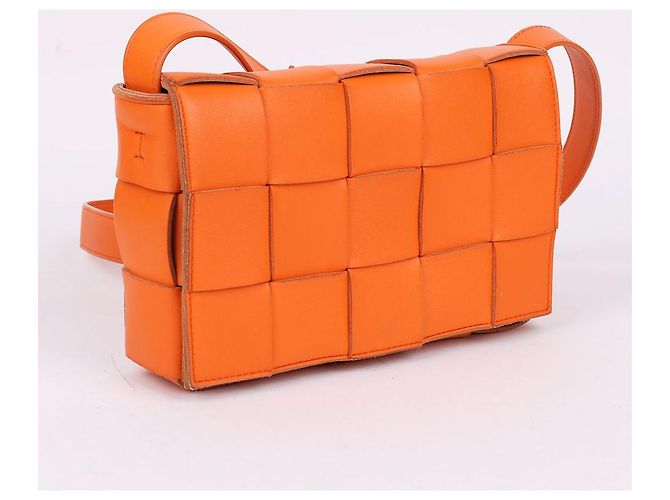 Bottega Veneta Piccola borsa a tracolla Cassette Arancione - vista 3