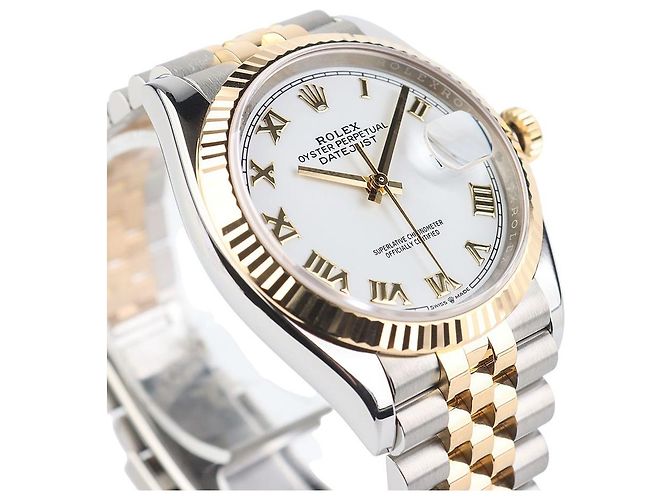 Rolex Orologio da uomo Datejust Combination Roman White Bianco - vista 2