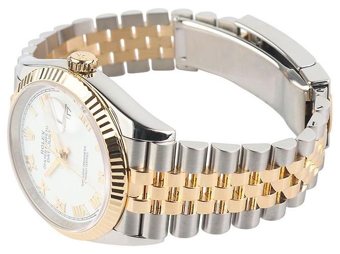 Rolex Orologio da uomo Datejust Combination Roman White Bianco - vista 3