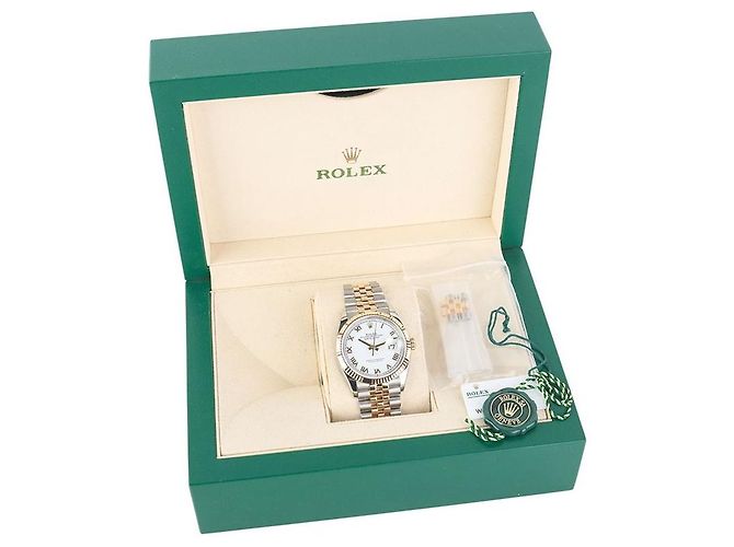 Rolex Orologio da uomo Datejust Combination Roman White Bianco - vista 8