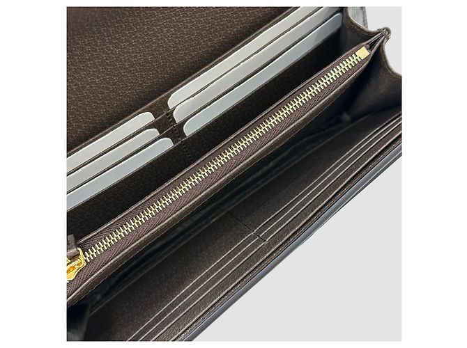 Gucci Portafoglio Blondie WOC con catena Beige Ebony Marrone - vista 8
