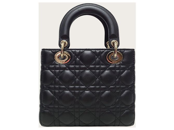 Dior Borsa Lady MY ABC Small in agnello Cannage nero - vista 5