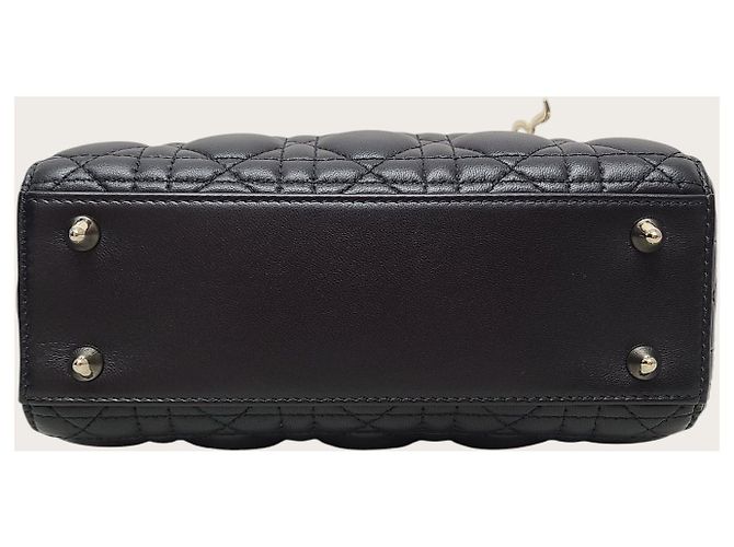 Dior Borsa Lady MY ABC Small in agnello Cannage nero - vista 6