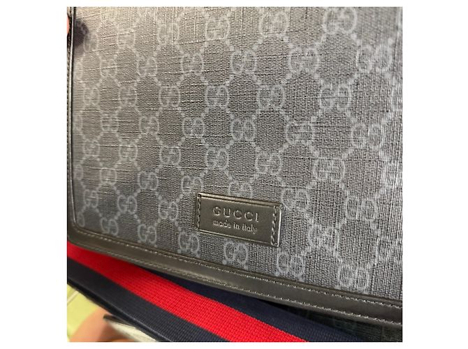 Gucci Borsa a tracolla in tela nera Nero - vista 6