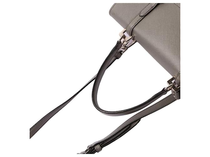 Prada Borsa a Spalla Saffiano Queer Marrone - vista 3