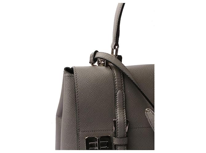 Prada Borsa a Spalla Saffiano Queer Marrone - vista 4