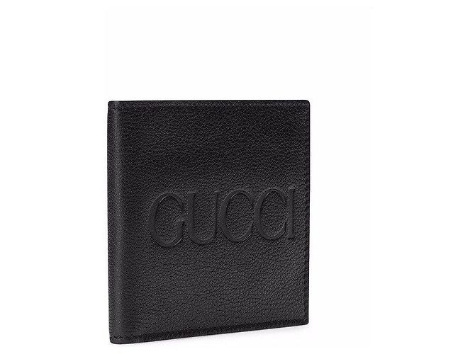 Gucci Embossed Logo Bi-Fold Wallet Black - view 4