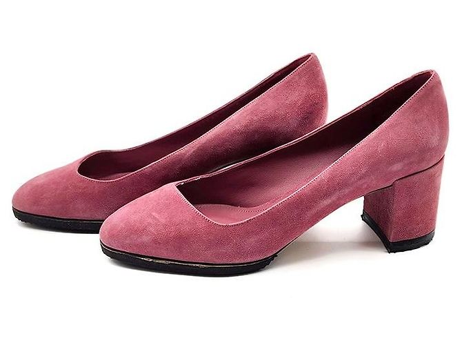 Décolleté in scamosciato Salvatore Ferragamo Rosso - vista 2