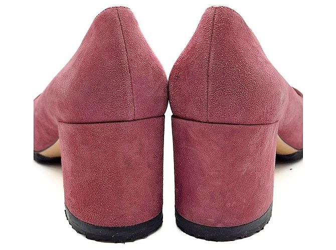 Décolleté in scamosciato Salvatore Ferragamo Rosso - vista 4