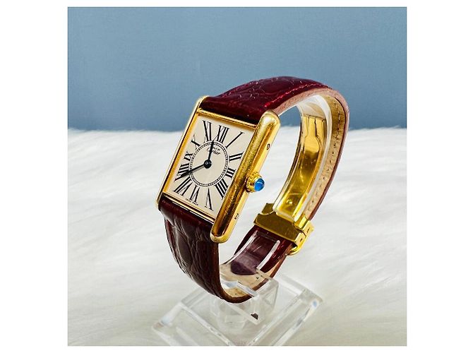 Orologio Cartier Must Tank placcato oro - vista 3