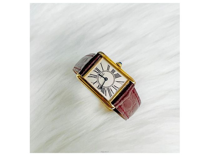 Orologio Cartier Must Tank placcato oro - vista 8