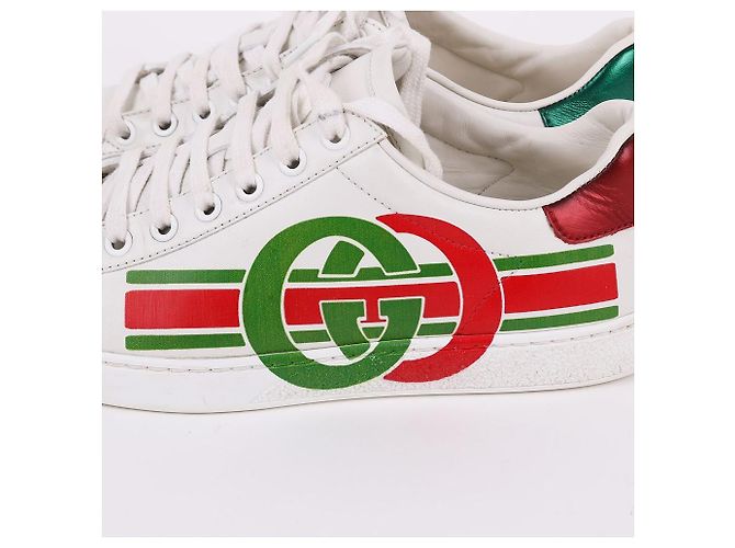 Gucci Weiße Damen-Sneaker mit Interlocking-Logo - Ansicht 6